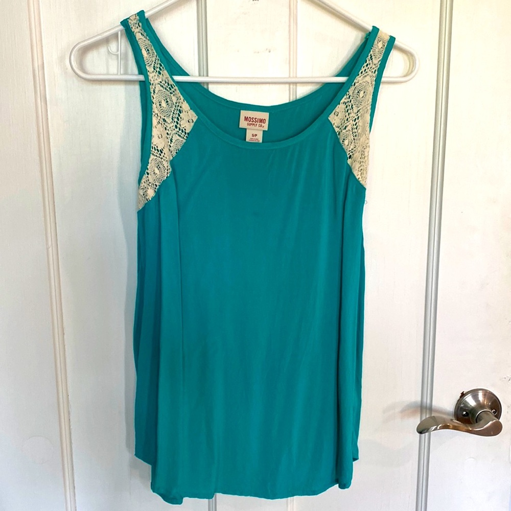 Teal mossimo supply loose fitting tank top